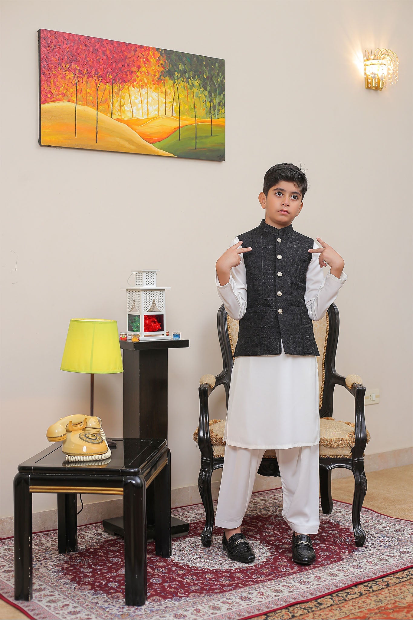 Real Image Kids Waist Coat Collection'2025-OKW-015 Smart Fit