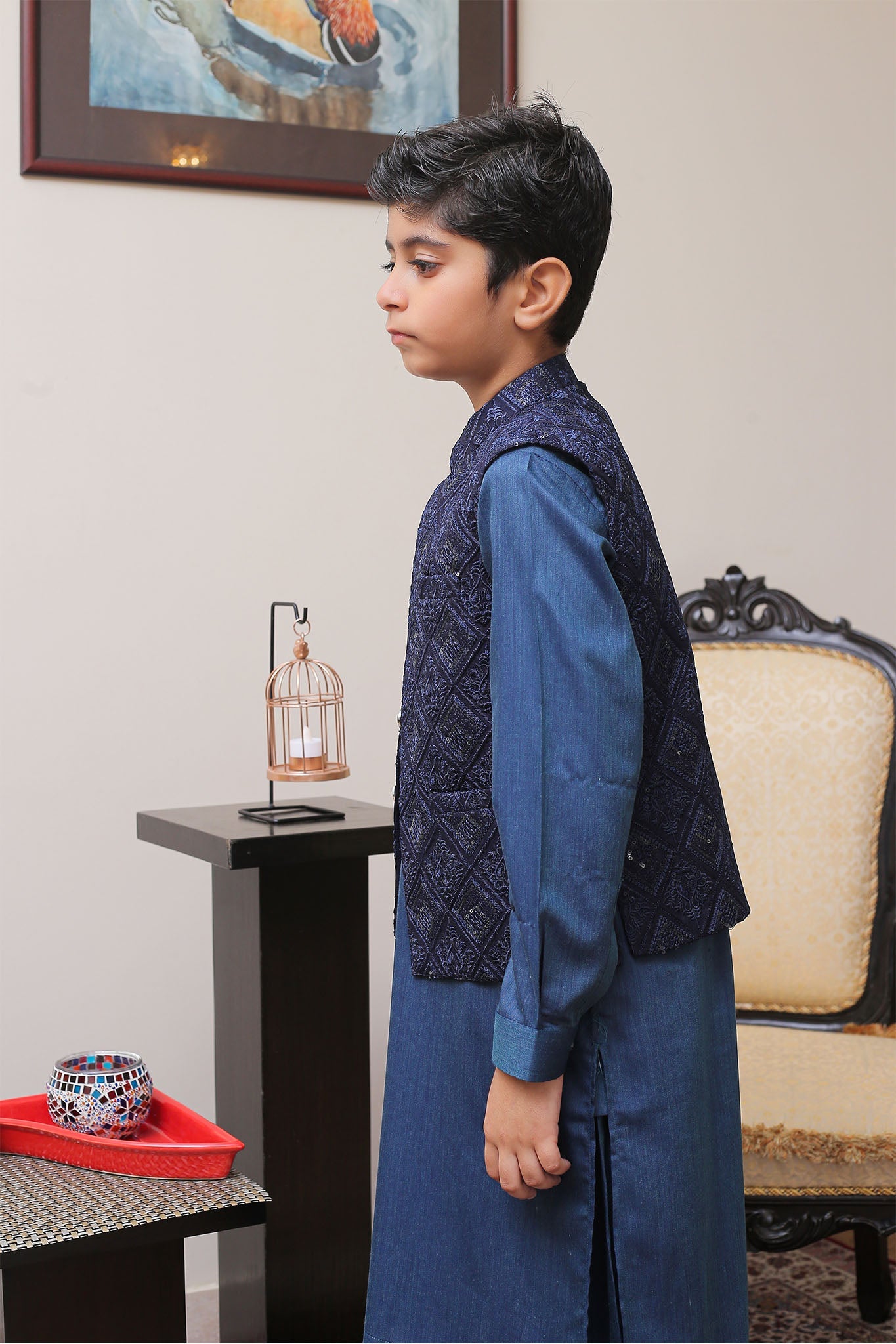 Real Image Kids Waist Coat Collection'2025-OKW-008 Smart Fit