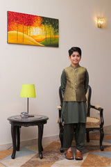Real Image Kids Waist Coat Collection'2025-OKW-010 Smart Fit