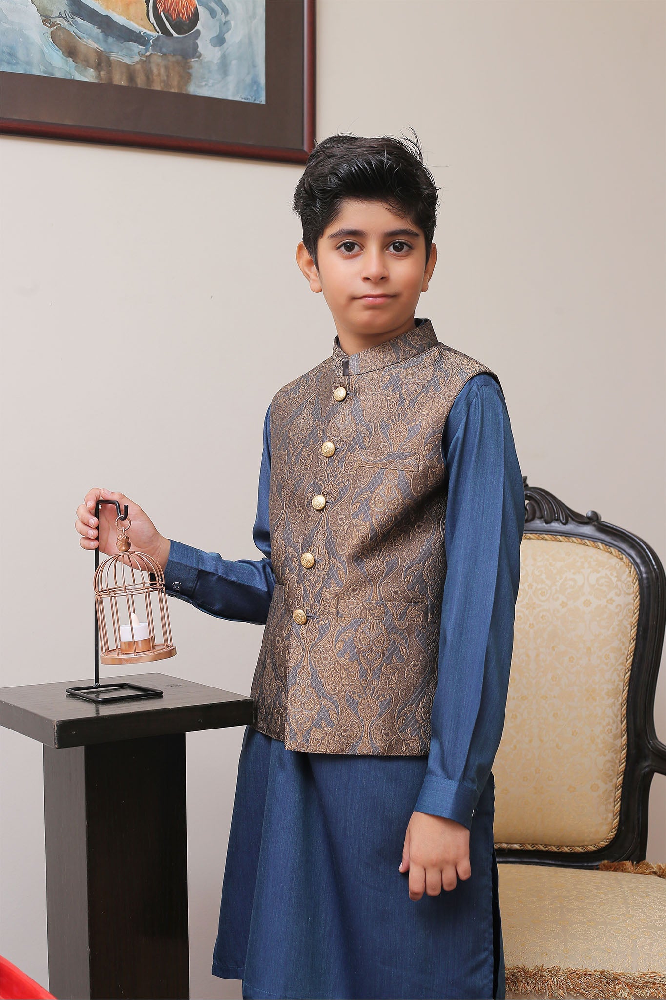 Real Image Kids Waist Coat Collection'2025-OKW-007 Smart Fit