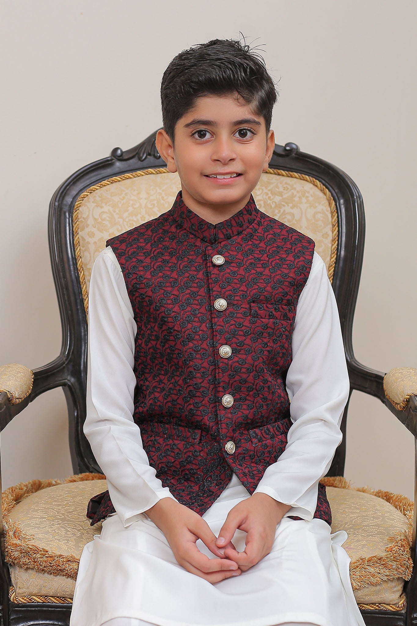 Real Image Kids Waist Coat Collection'2025-OKW-014 Smart Fit