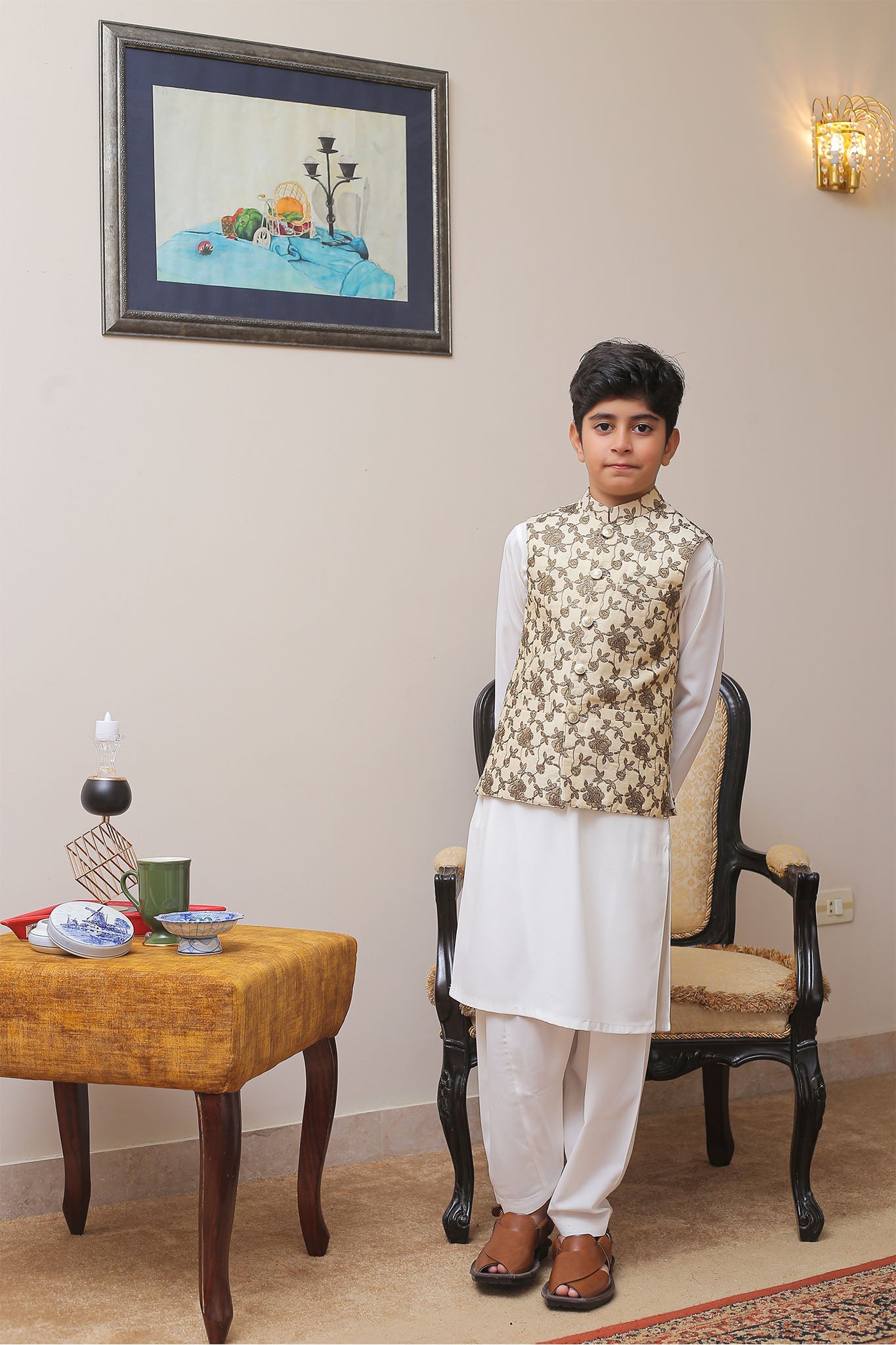 Real Image Kids Waist Coat Collection'2025-OKW-012 Smart Fit