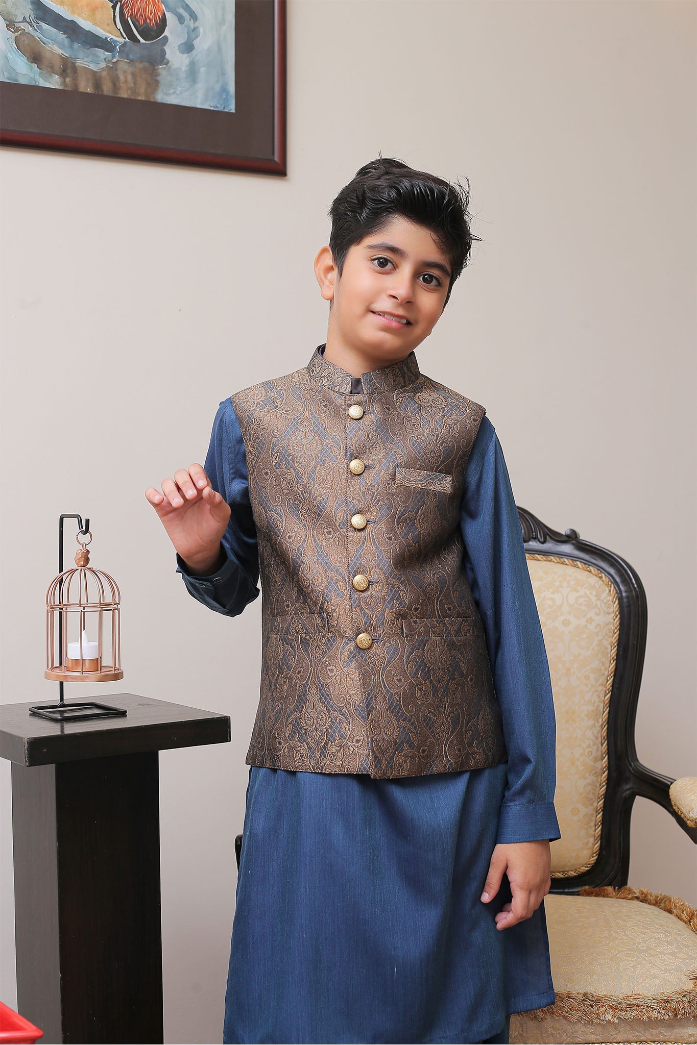 Real Image Kids Waist Coat Collection'2025-OKW-007 Smart Fit