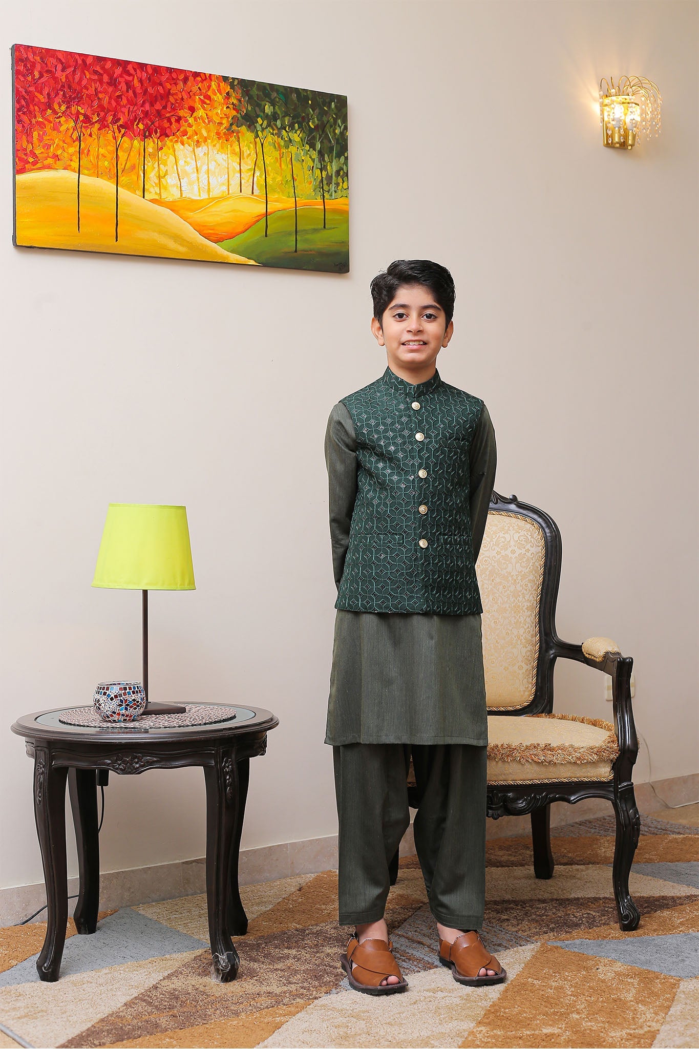 Real Image Kids Waist Coat Collection'2025-OKW-009 Smart Fit
