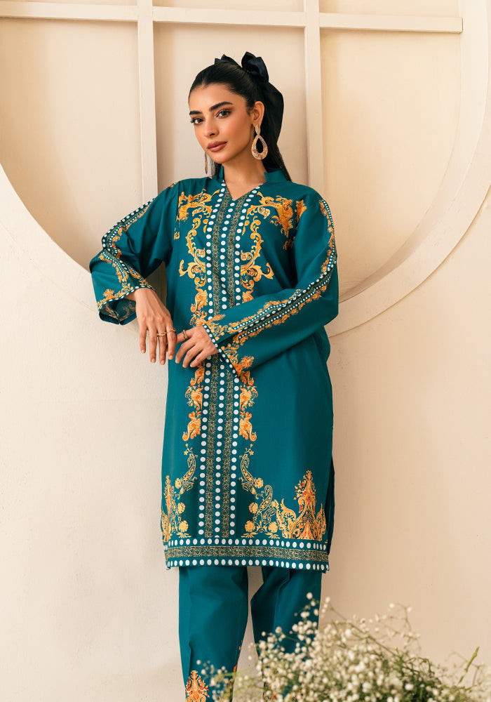 Amal Stitched 2 Piece Summer Cambric Collection-Meadow