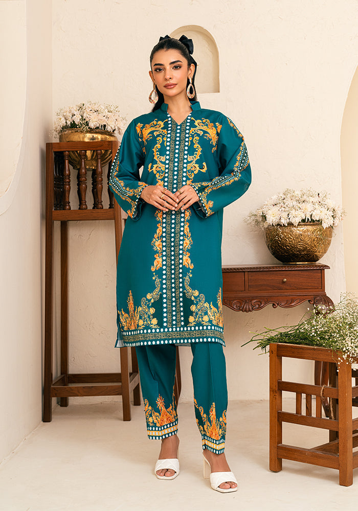 Amal Stitched 2 Piece Summer Cambric Collection-Meadow