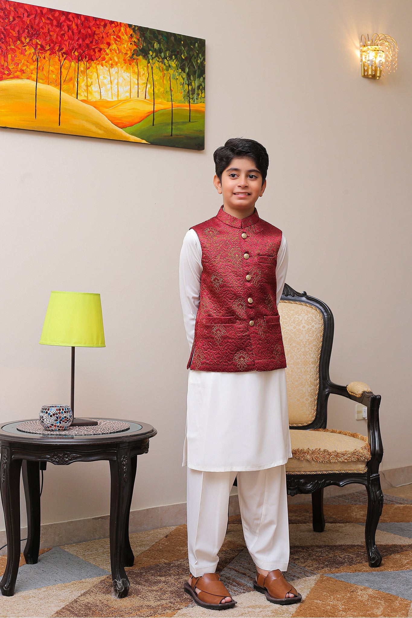 Real Image Kids Waist Coat Collection'2025-OKW-001 Smart Fit