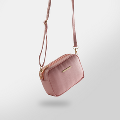 Fineur Mini Snakeskin Square Bag - Pink