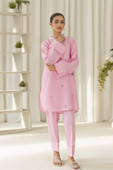 La Rosaa Stitched 2 Piece Emb Dobby Lawn Collection-Flora 2Pc