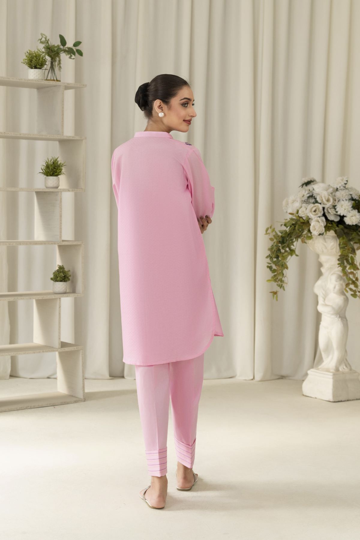 La Rosaa Stitched 2 Piece Emb Dobby Lawn Collection-Flora 2Pc