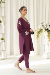 La Rosaa Stitched 2 Piece Emb Viscose Lawn Collection-Pansy 2Pc