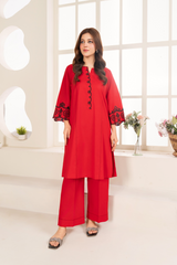 La Rosaa Stitched 2 Piece Summer Collection-Ruby 2Pc