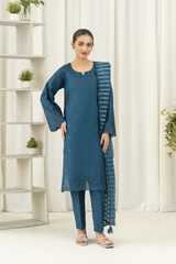 La Rosaa Stitched 3 Piece Emb Cotton Lawn Collection-Either- 3Pc