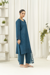 La Rosaa Stitched 3 Piece Emb Cotton Lawn Collection-Either- 3Pc