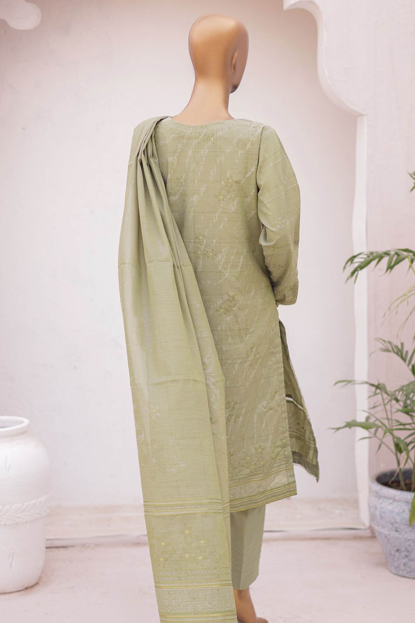 Valencia By HZ Unstitched 3 Piece Jacquard Lawn Collection'2024-VJ-05