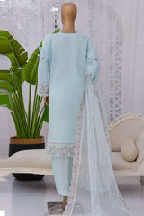Viera The Organza Story By Sada E Noor Stitched 3 Piece Luxury Prets Vol-01 Collection'2025-Viery-01-Sky Blue