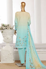 Bin Saeed Stitched 3 Piece Exclusive Printed Cotton Collection'2024-WC-1305-Sky Blue