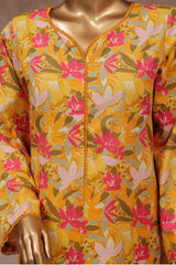 Bin Saeed Stitched 3 Piece Exclusive Printed Cotton Vol-02 Collection'2024-WC-1328-Yellow
