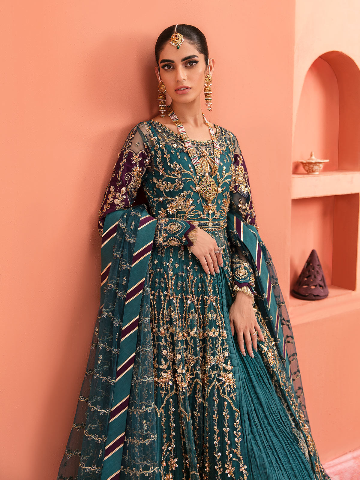 Zaryaab By Gulaal Unstitched 3 Piece Wedding Formals Collection'2022-Ayzel GL-WS-22V1-27 (Pishwas and Lehnga)