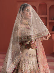 Zaryaab By Gulaal Unstitched 3 Piece Wedding Formals Collection'2022-Anshah GL-WS-22V1-28 (Ivory White Lehnga Choli)