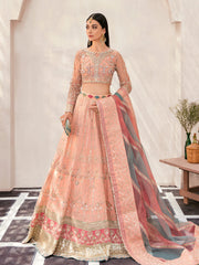 Zaryaab By Gulaal Unstitched 3 Piece Wedding Formals Collection'2022-Afreen GL-WS-22V1-29 (peach lehnga choli)