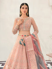 Zaryaab By Gulaal Unstitched 3 Piece Wedding Formals Collection'2022-Afreen GL-WS-22V1-29 (peach lehnga choli)