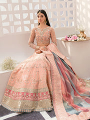 Zaryaab By Gulaal Unstitched 3 Piece Wedding Formals Collection'2022-Afreen GL-WS-22V1-29 (peach lehnga choli)