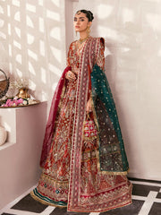 Zaryaab By Gulaal Unstitched 3 Piece Wedding Formals Collection'2022-Zaira GL-WS-22V1-30 (Rust Angrakha)