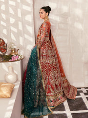 Zaryaab By Gulaal Unstitched 3 Piece Wedding Formals Collection'2022-Zaira GL-WS-22V1-30 (Rust Angrakha)