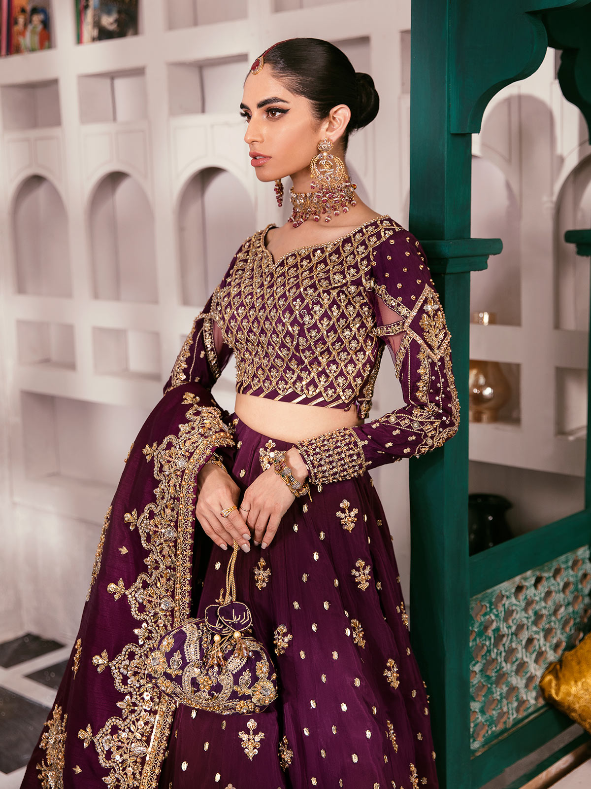 Zaryaab By Gulaal Unstitched 3 Piece Wedding Formals Collection'2022-Shazminah GL-WS-22V1-31 (Lehnga and Choli)
