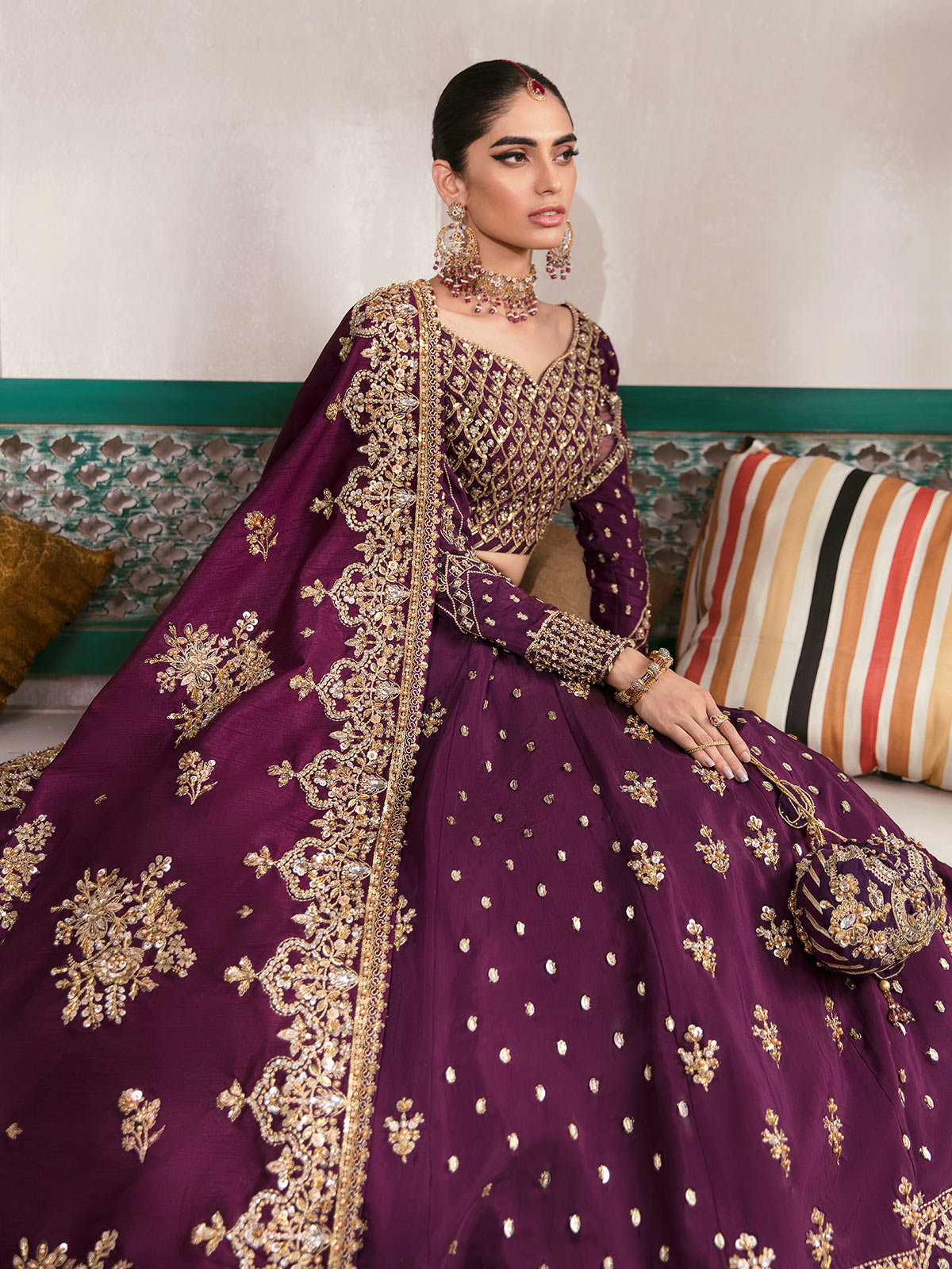 Zaryaab By Gulaal Unstitched 3 Piece Wedding Formals Collection'2022-Shazminah GL-WS-22V1-31 (Lehnga and Choli)