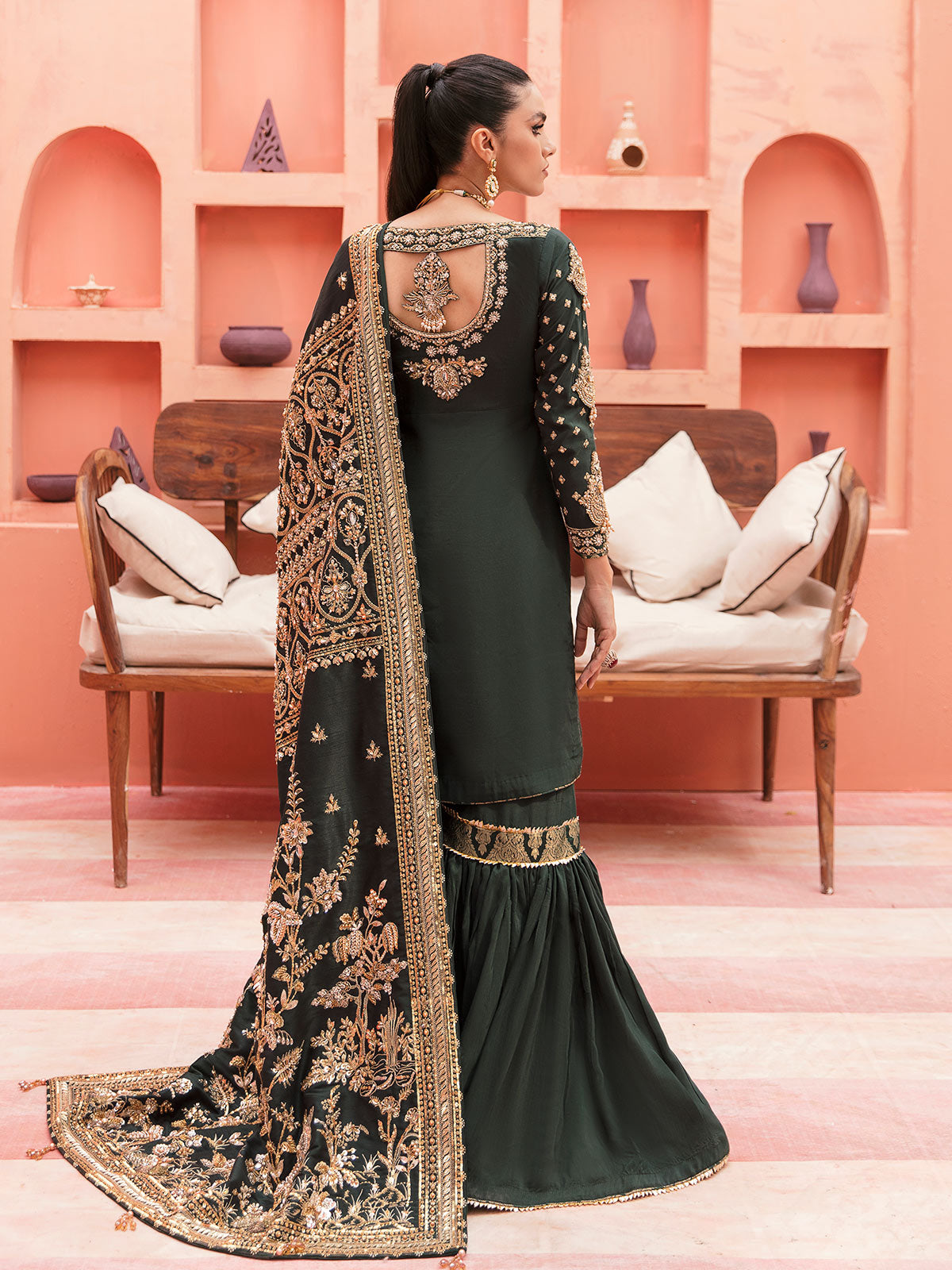 Zaryaab By Gulaal Unstitched 3 Piece Wedding Formals Collection'2022-GL-WS-22V1-33 (Shirt and Gharara)