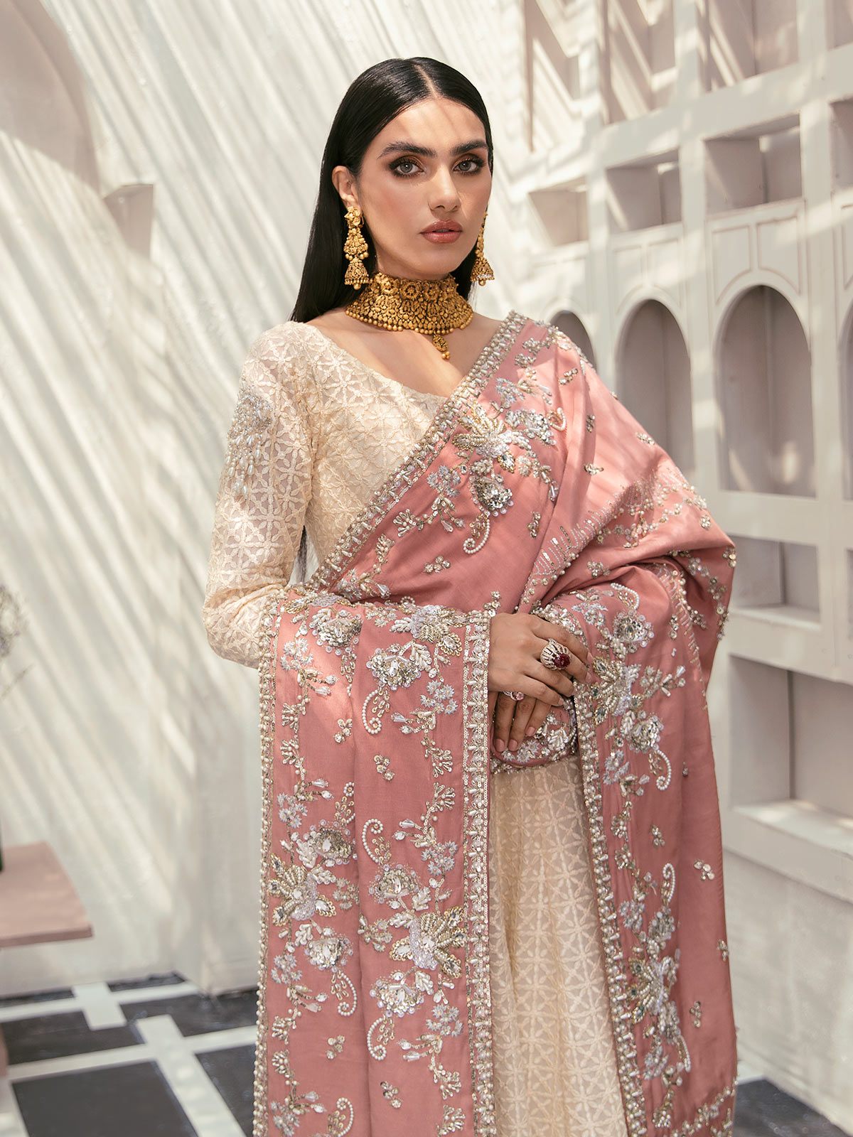 Zaryaab By Gulaal Unstitched 3 Piece Wedding Formals Collection'2022-GL-WS-22V1-34 (Pishwas and Chooridaar Pyjama)