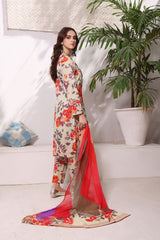 Feathers Unstitched 3 Piece Summer Collection-VIBRANT FLICK-FT223
