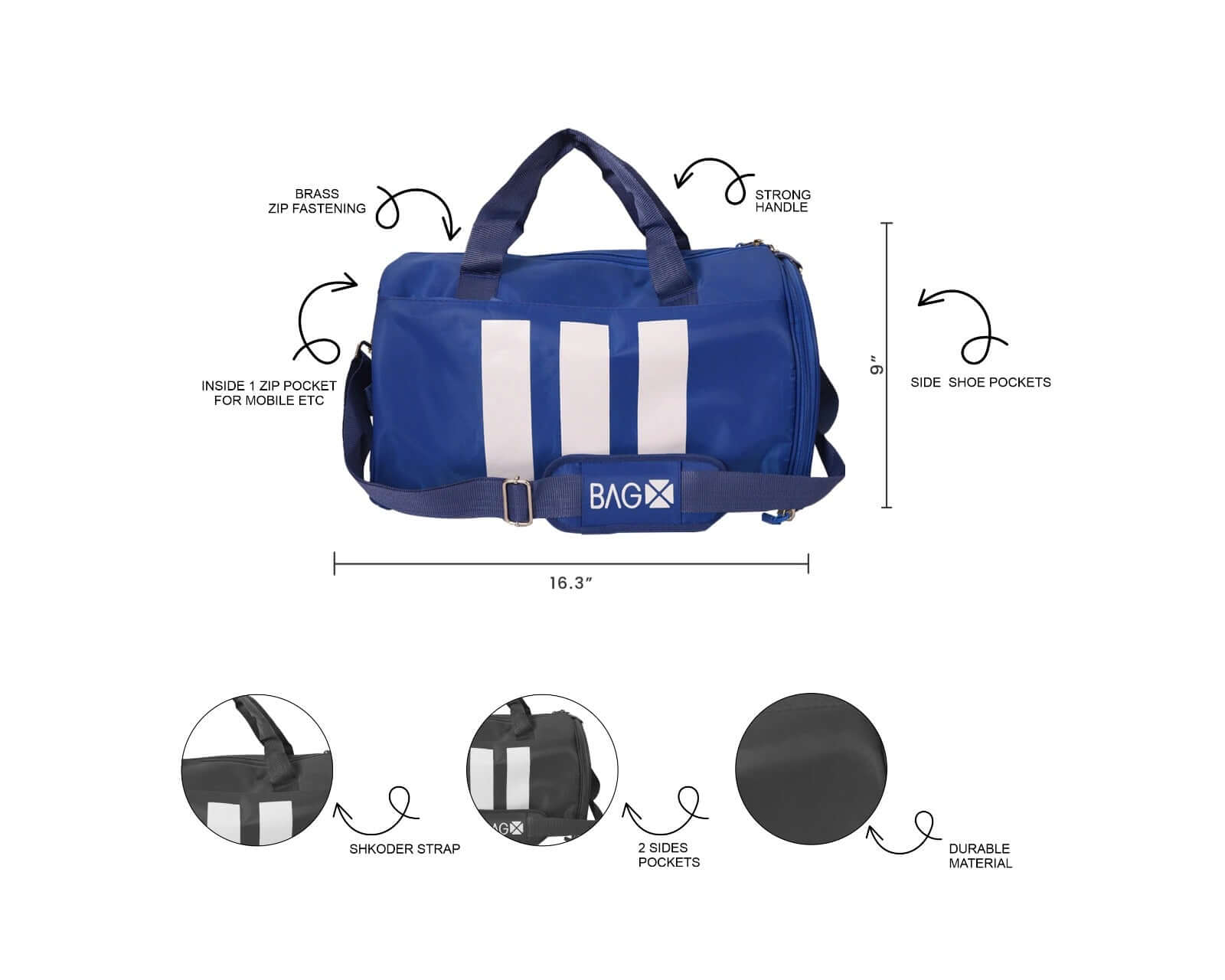 DUFFEL BAG ROYAL BLUE (PRM) - Bag X
