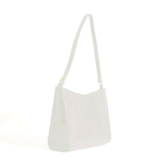 Halfmoon crocodile white - Bag X