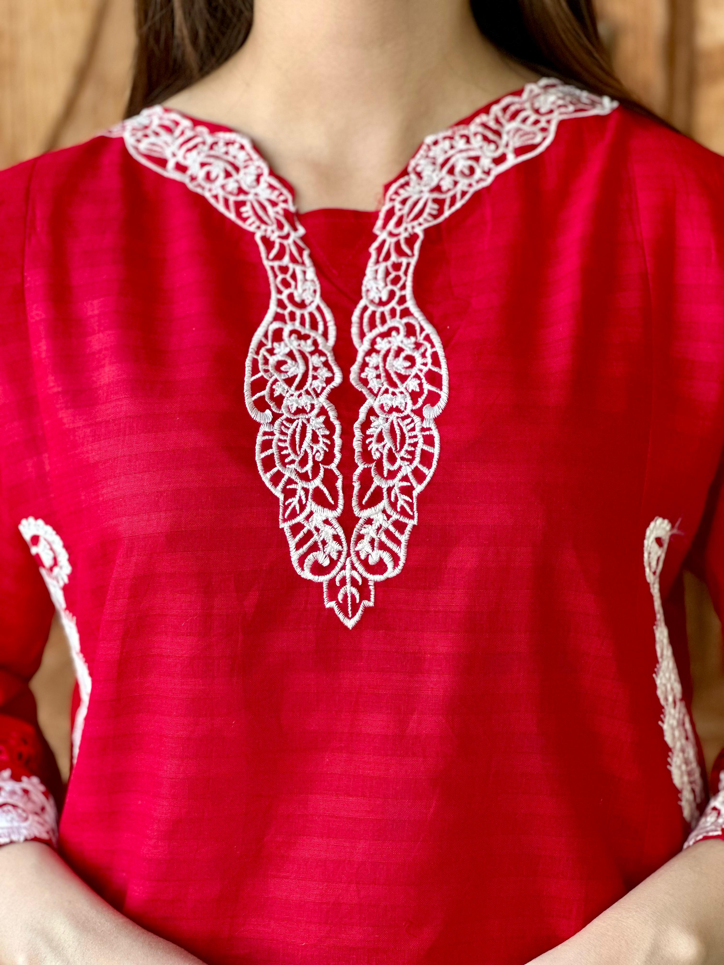 Zaib E Hoor Cutwork Stitched 2p Suit