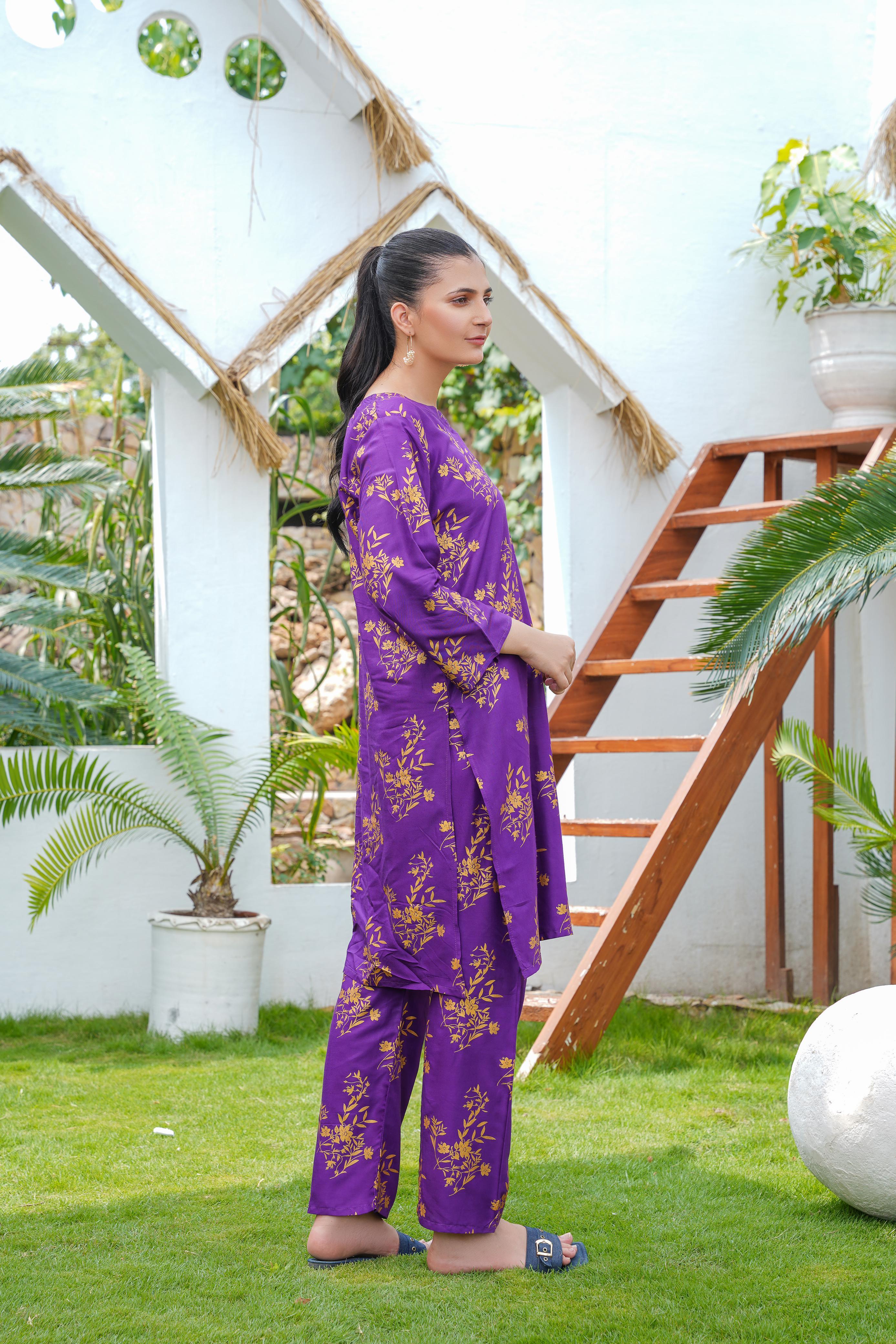 Zaib E Hoor Camellia 2Pcs Stitched Suit