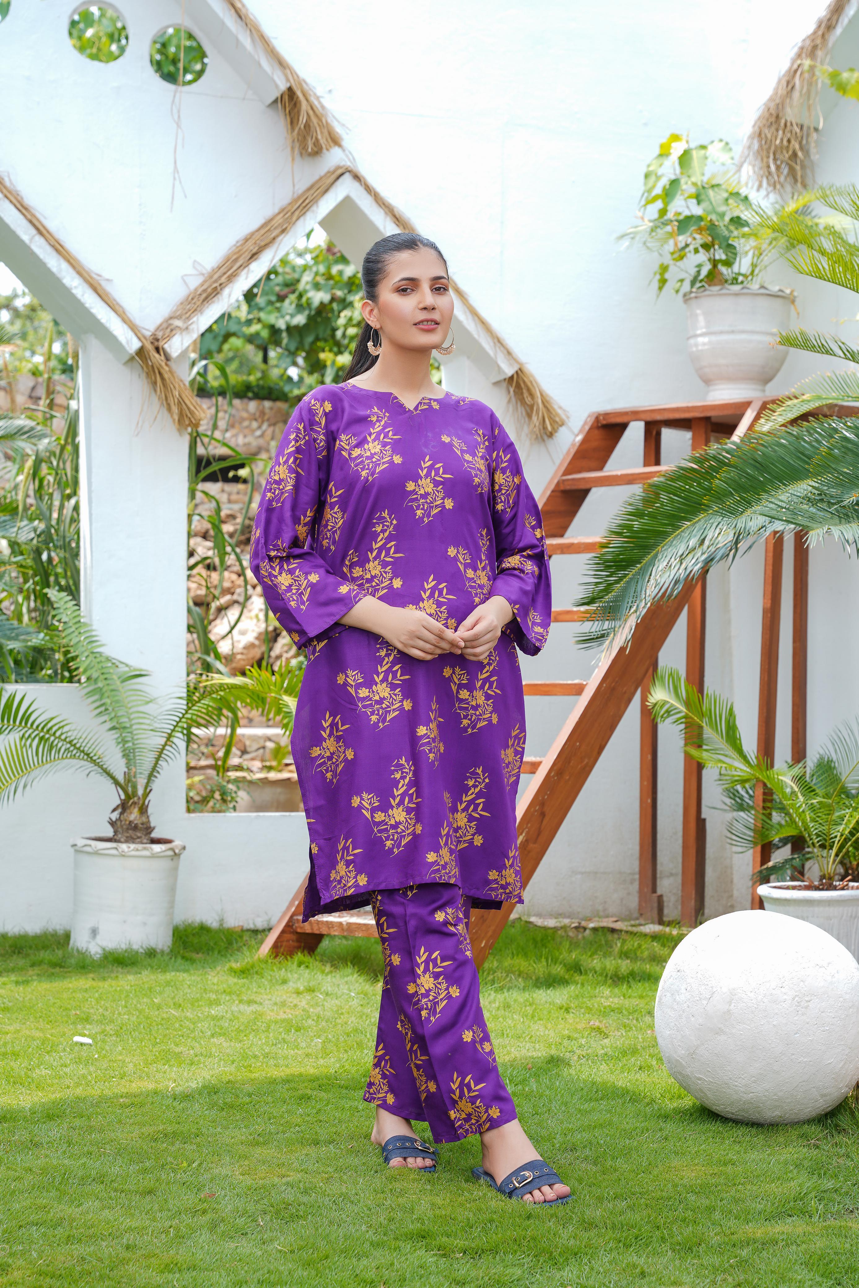 Zaib E Hoor Camellia 2Pcs Stitched Suit