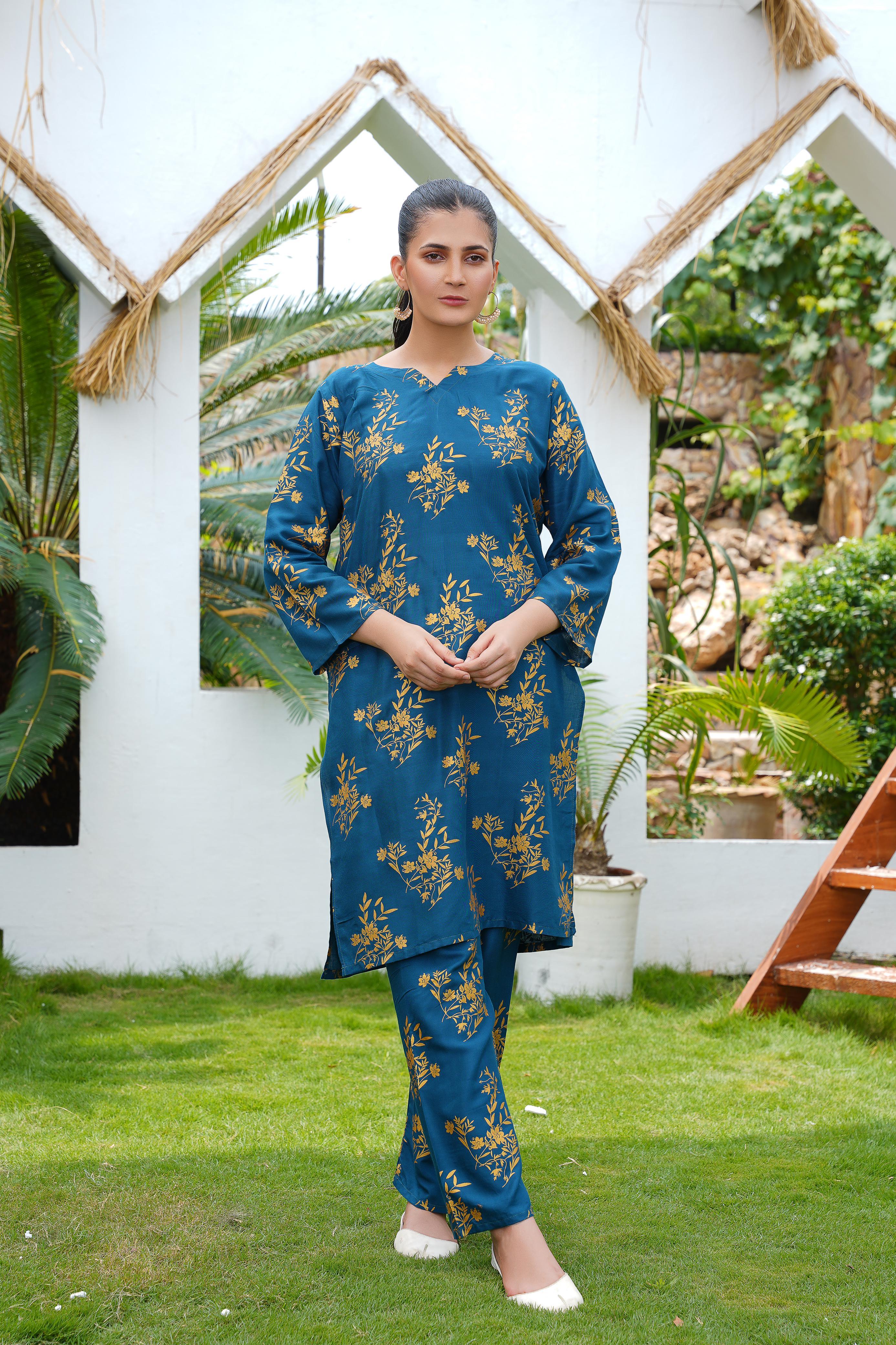 Zaib E Hoor Camellia 2Pcs Stitched Suit