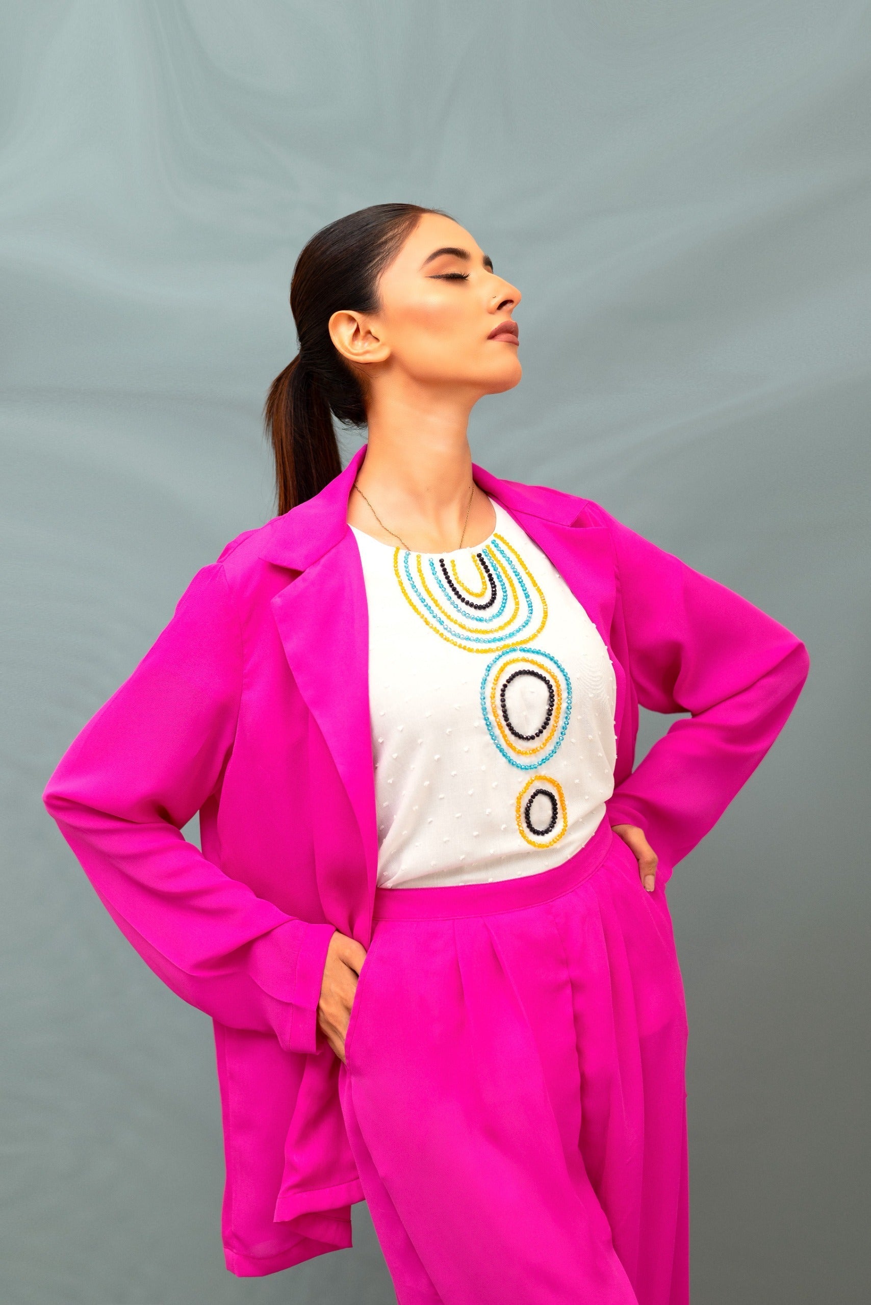 Sonrisa Hot Pink Blazer 2pc