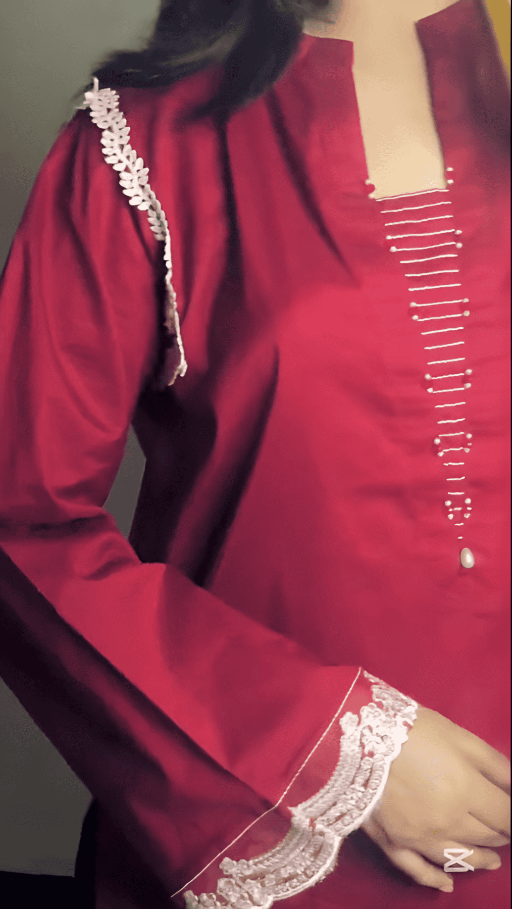 Urban Cut 2 Piece Cotton Embroidered Suit