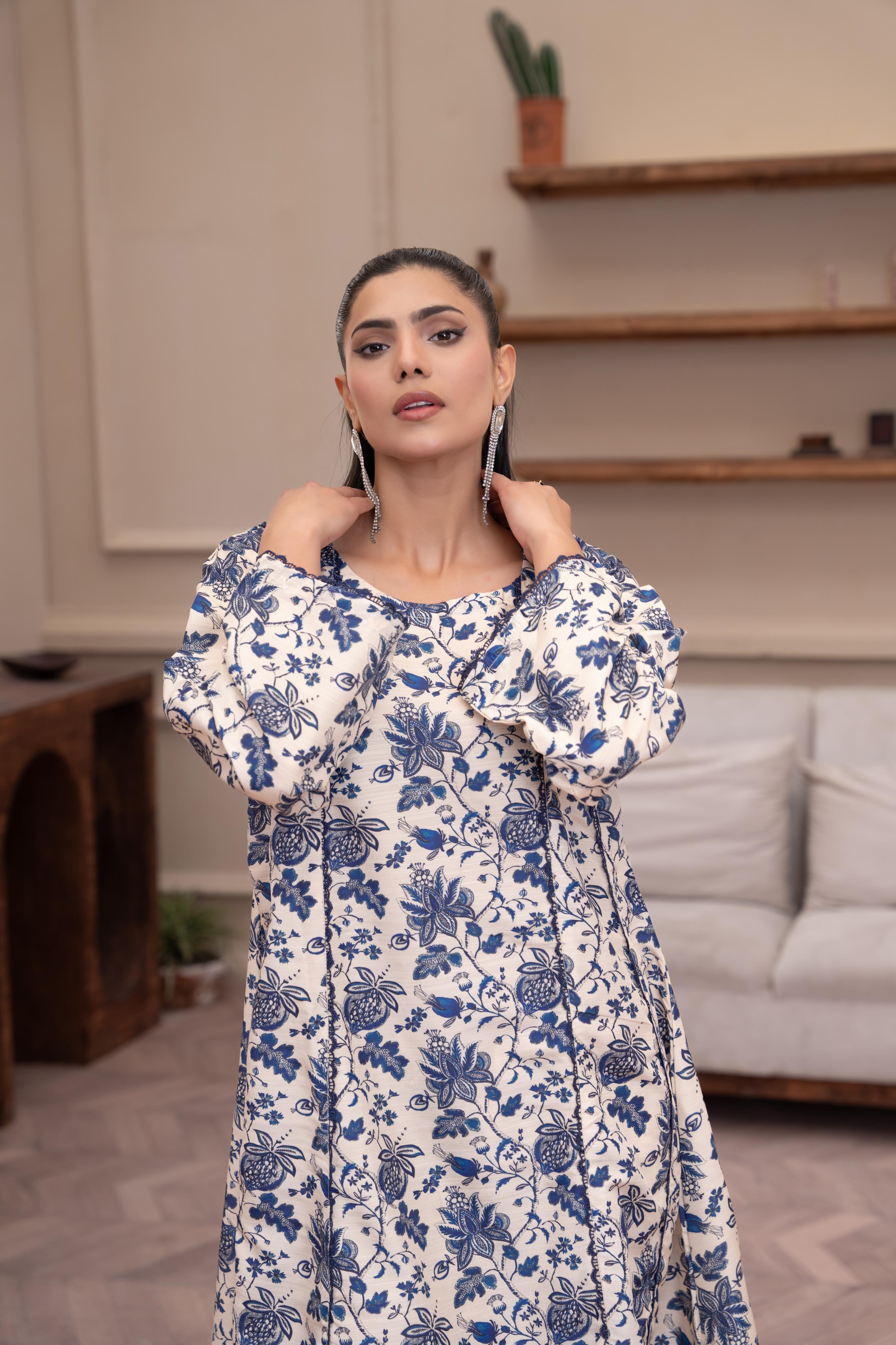 BK Clothings Stitched 2 Piece Eid Collection-Haya Bloom