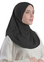 Bidoon Essma Alamira Hijab-Plain Jersey Cotton - Grey