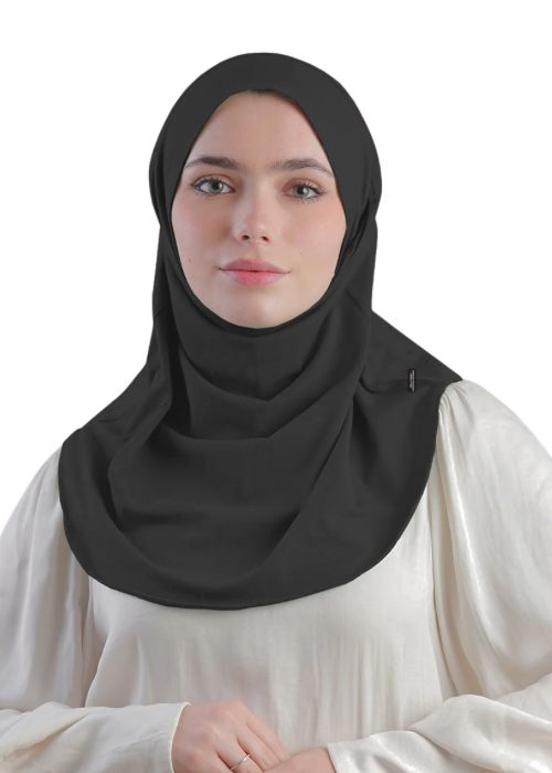 Bidoon Essma Alamira Hijab-Plain Jersey Cotton - Grey