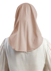 Bidoon Essma Al Amira Hijab-Plain Jersey Cotton - Beige