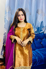 Urban Cut 3 Piece Embroidered Suit