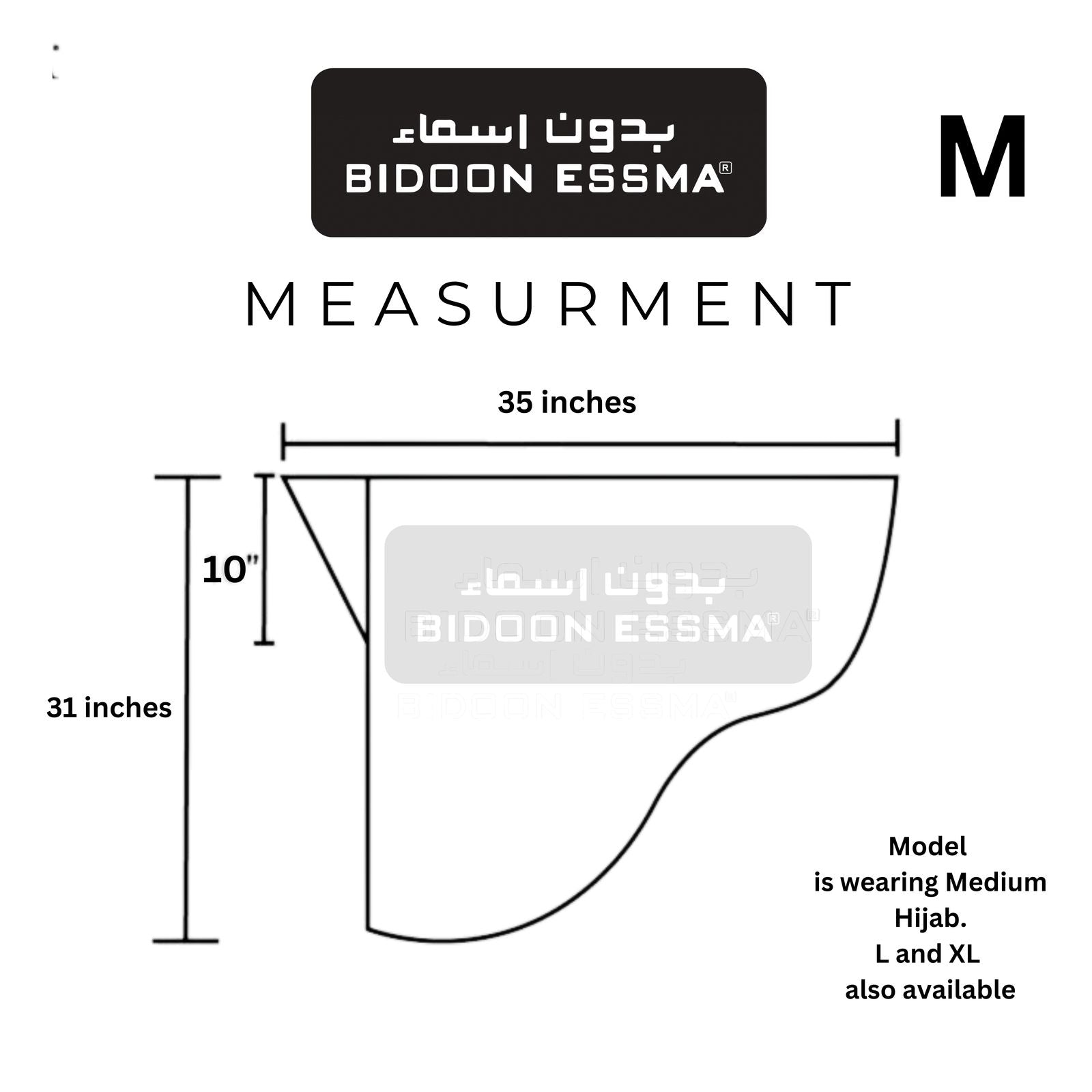 Bidoon Essma Al-Medina In Black Ready To Wear Medium