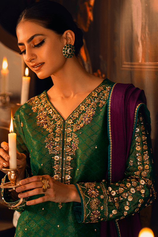 Qarmazi By Zaaviay Stitched Yasna (Three Piece)