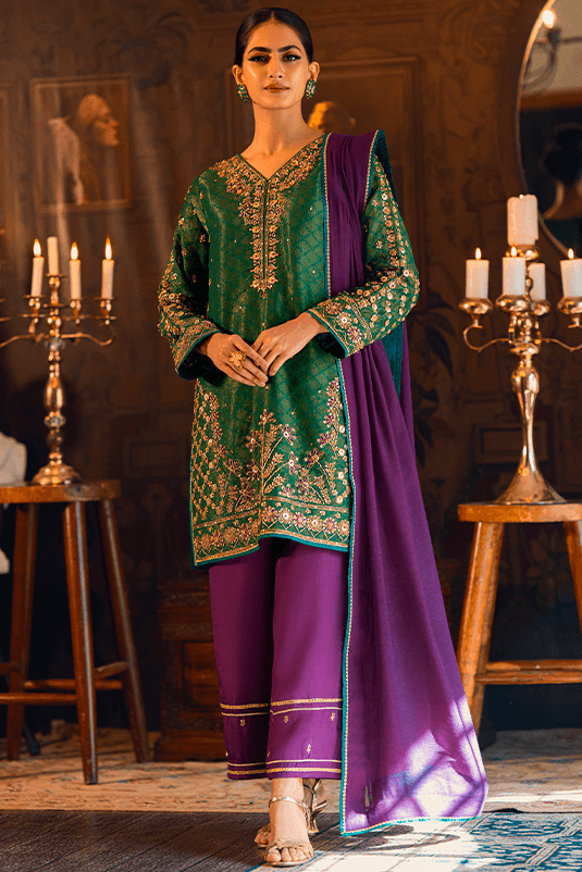 Qarmazi By Zaaviay Stitched Yasna (Three Piece)